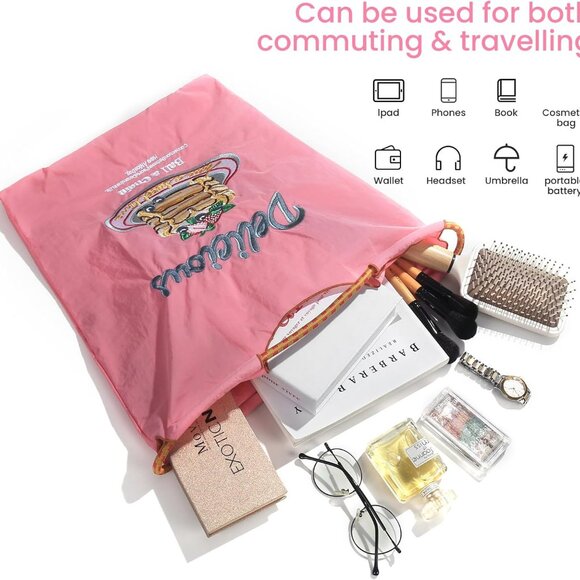 Versatile Embroidery Tote with Adjustable Strap - Perfect Gift for Women - Picture 4 of 6